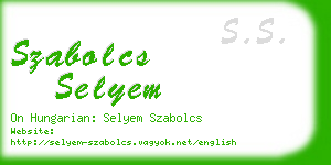 szabolcs selyem business card